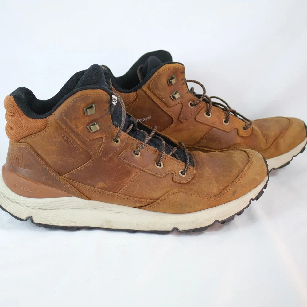 The‎ North Face Brown Safien Mid GTX Waterproof Hiking Boots Men's Size 14